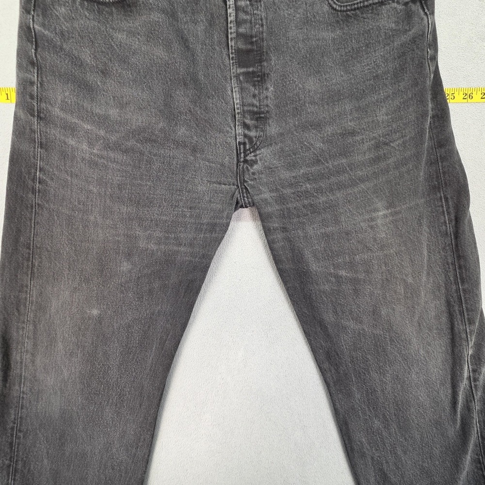 Vintage Levis 501 Jeans Mens Charcoal Straight Button Fly USA 90s Fits 38x27 - Picture 9 of 16